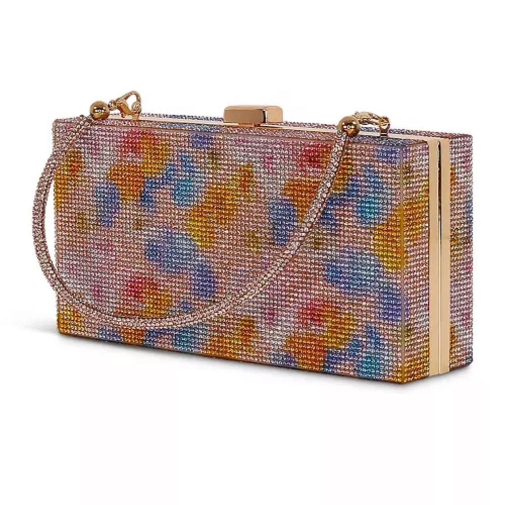 Jewel Badgley Mischka Multicolor Crystal Box Clutch